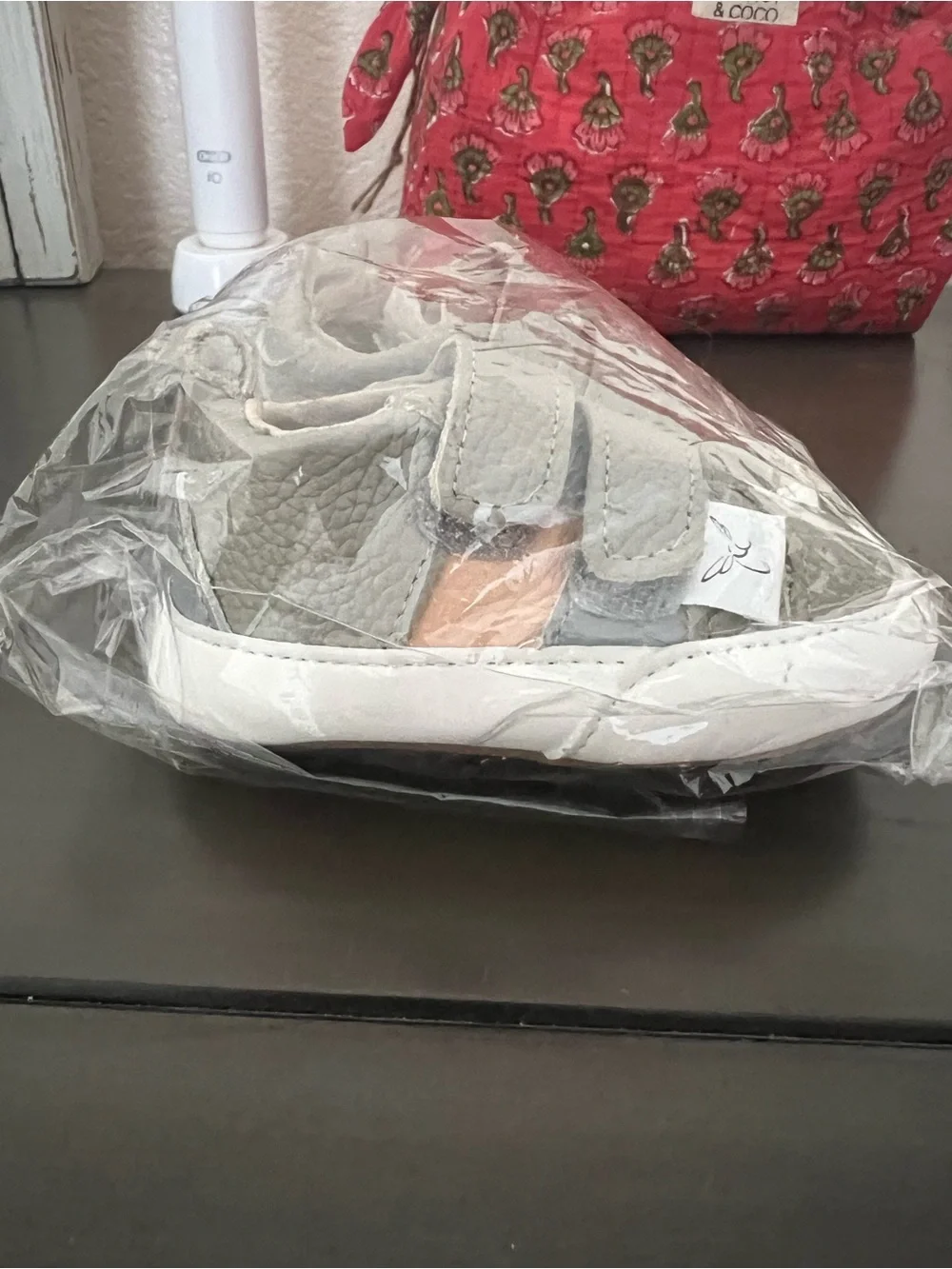 Toddler Grey & Pink Velcro Sneakers for Everyday Play